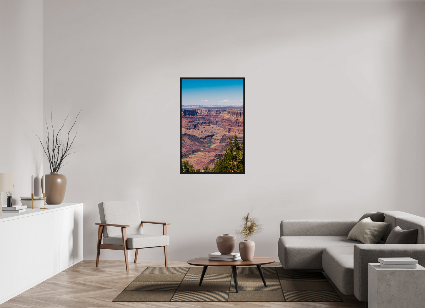 Riverbend Horizon - Grand Canyon Vertical Wall Art Print | Colorado River from Navajo Point