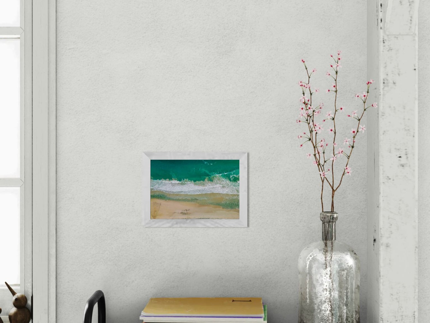 Solace at Barrigona - Aerial Ocean Wall Art Print | Waves and Lagoon on White Sand Beach