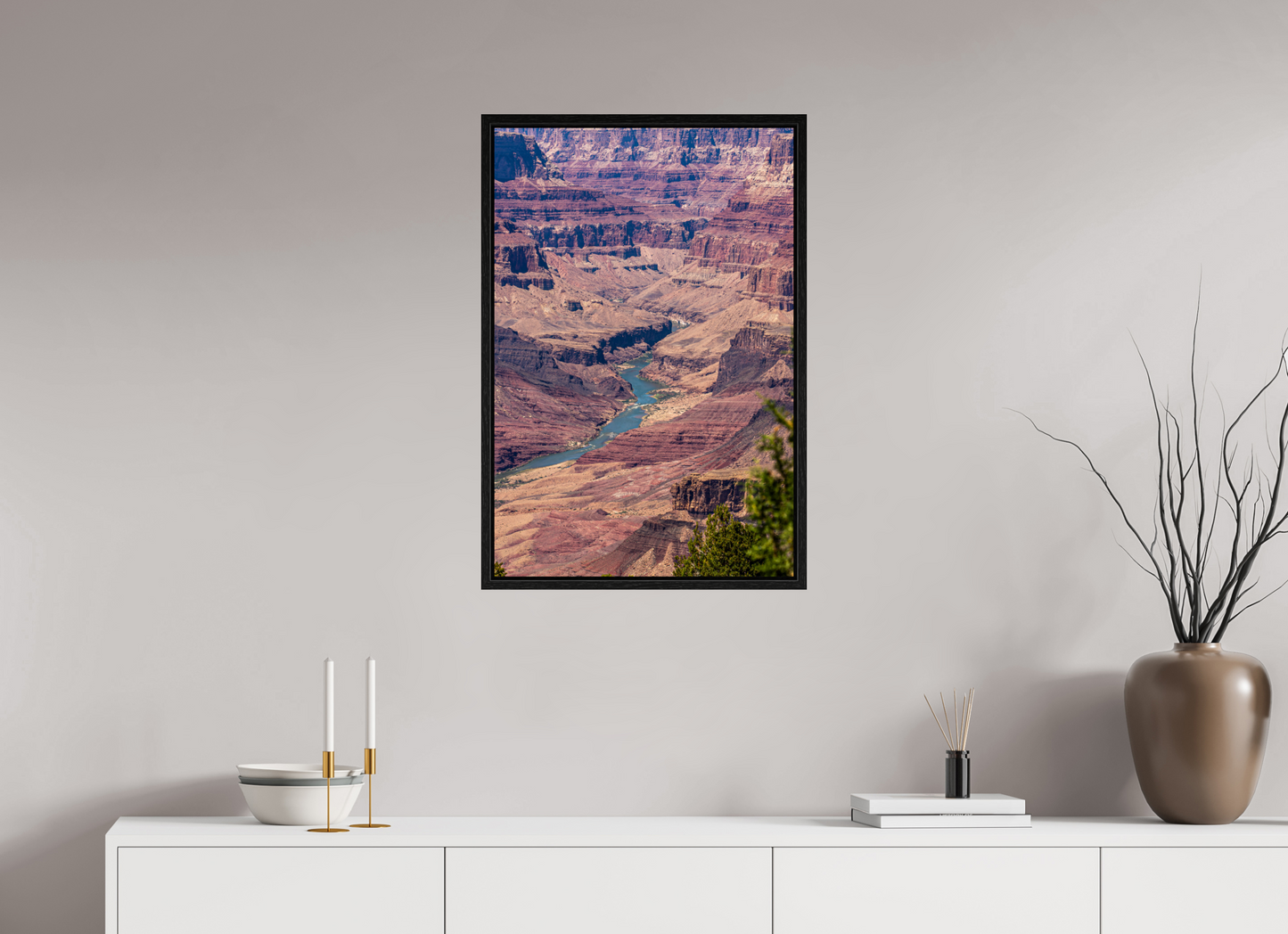 Beneath the Rim - Colorado River Grand Canyon Wall Art Print | Grand Canyon Close-Up Landscape