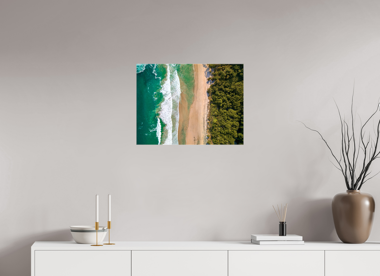 Edge of Paradise - Barrigona Aerial Beach Wall Art | Turquoise Ocean, Golden Sand & Jungle