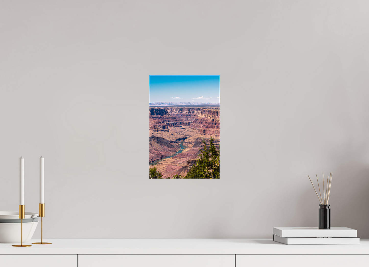 Riverbend Horizon - Grand Canyon Vertical Wall Art Print | Colorado River from Navajo Point