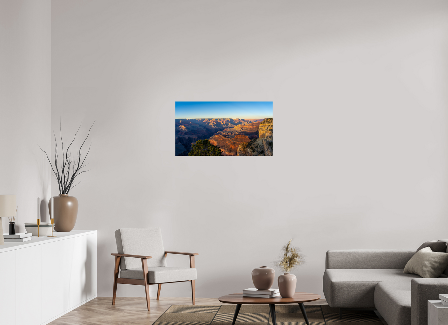 Painted Horizon – Grand Canyon Sunset Panorama Print | Red, Orange & Purple Landscape from Hopi Point