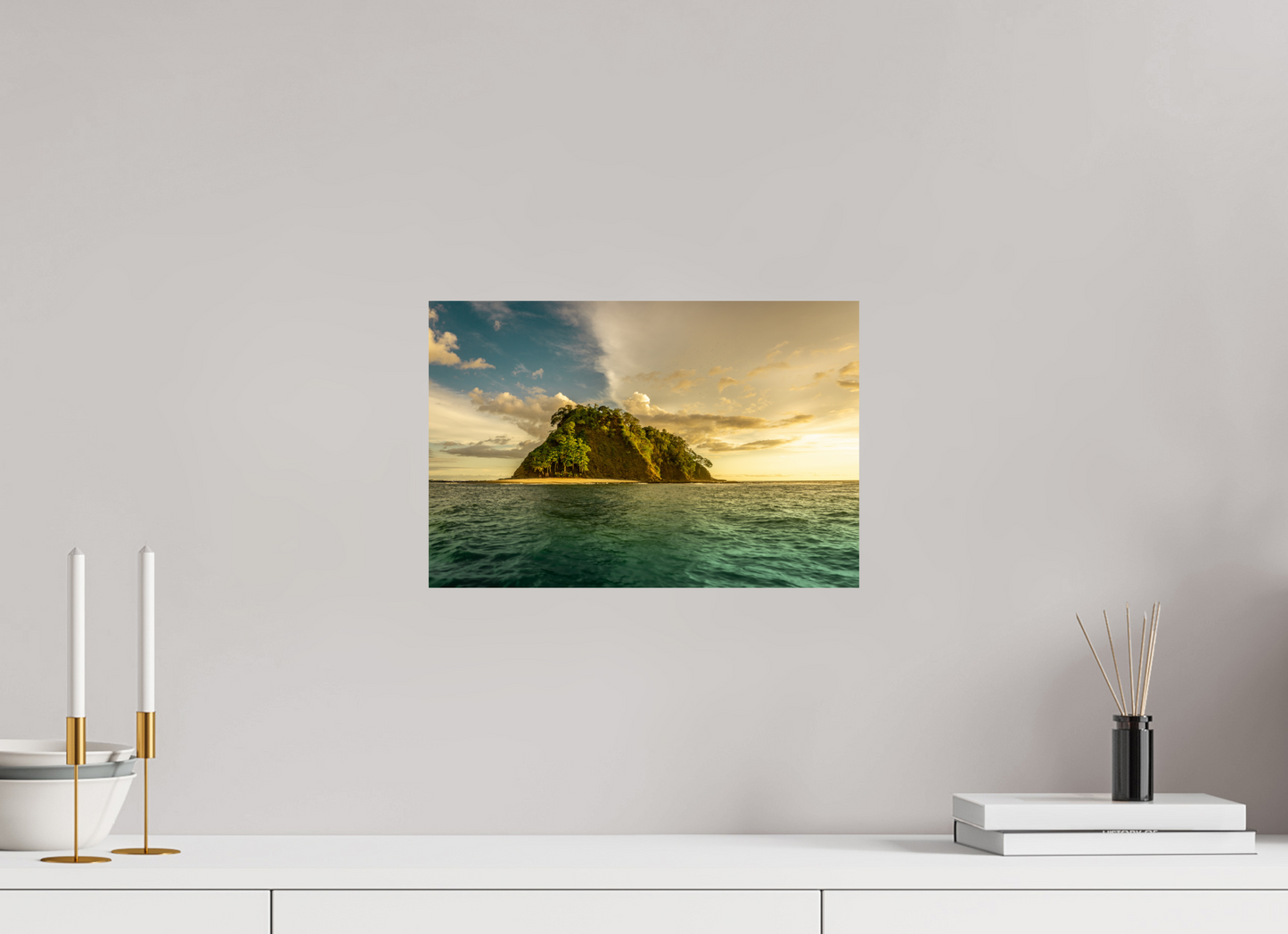 Aligned by Light - Isla Chora Sunset Beach Photography Print