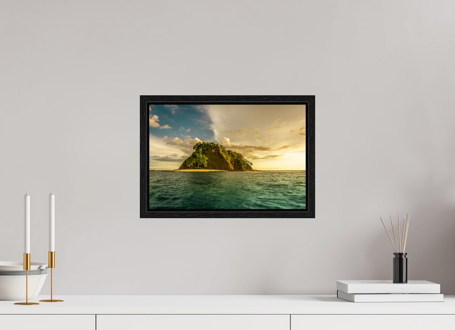 Aligned by Light - Isla Chora Sunset Beach Photography Print