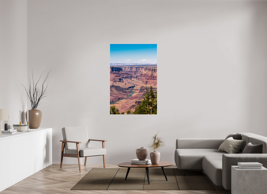 Riverbend Horizon - Grand Canyon Vertical Wall Art Print | Colorado River from Navajo Point