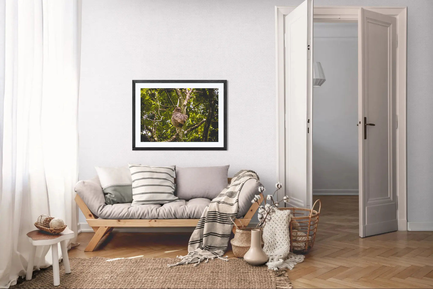 Jungle Dreamer - Three-Toed Sloth in Lush Costa Rica Canopy