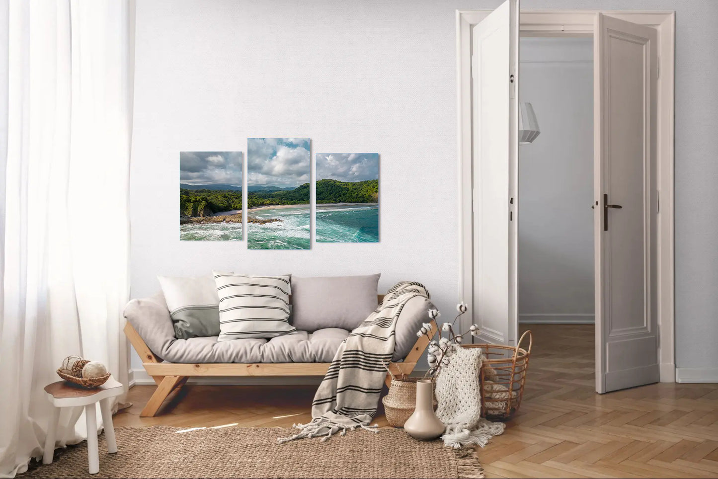 Wild Grace - Barrigona Aerial Beach Photography Print | Roaring Waves & Lush Coastal Hills