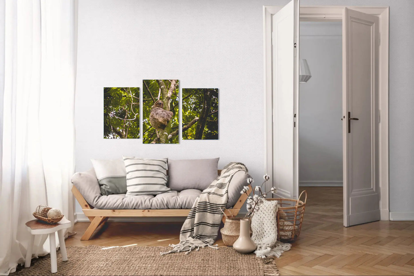 Jungle Dreamer - Three-Toed Sloth in Lush Costa Rica Canopy