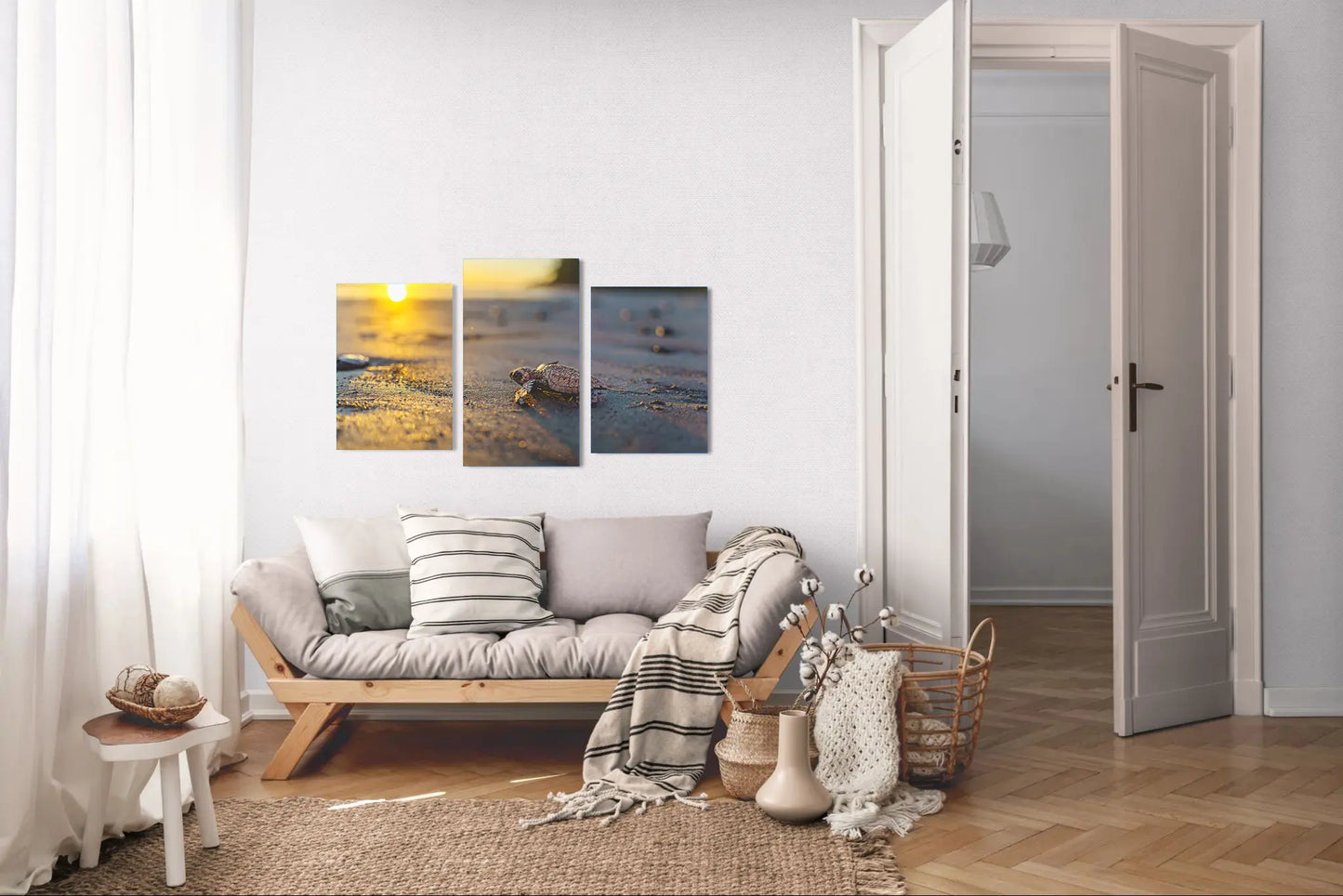 Afternoon Ascent - Olive Ridley Hatchling at Sunset | Costa Rica Wildlife Print