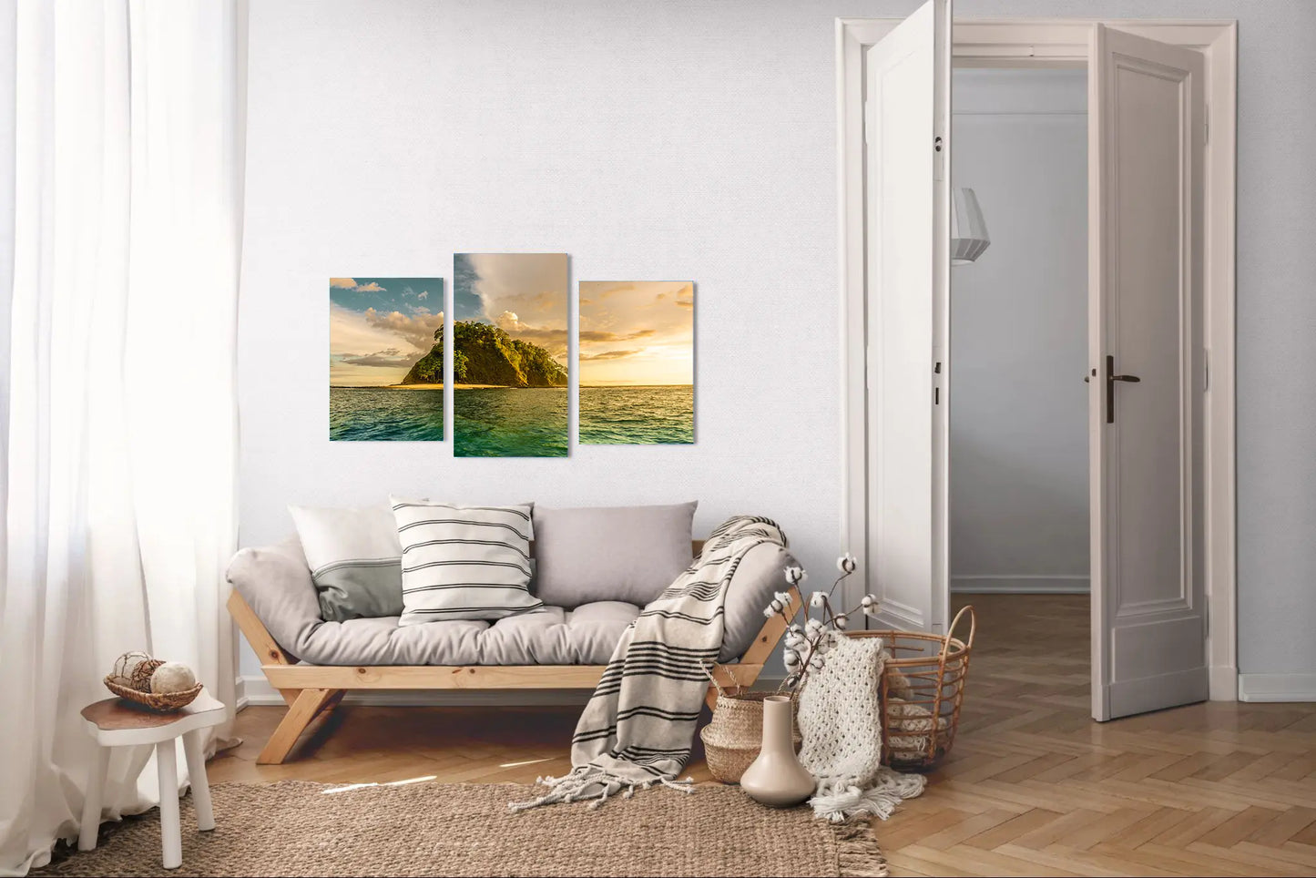 Aligned by Light - Isla Chora Sunset Beach Photography Print