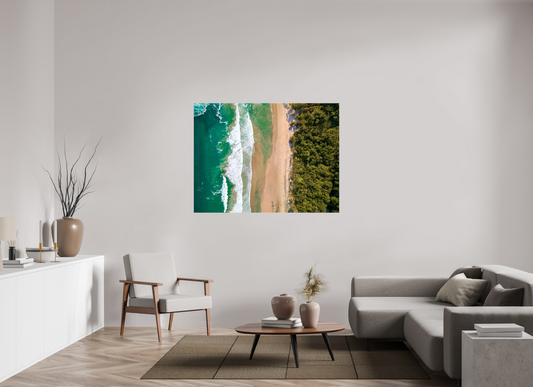 Edge of Paradise - Barrigona Aerial Beach Wall Art | Turquoise Ocean, Golden Sand & Jungle
