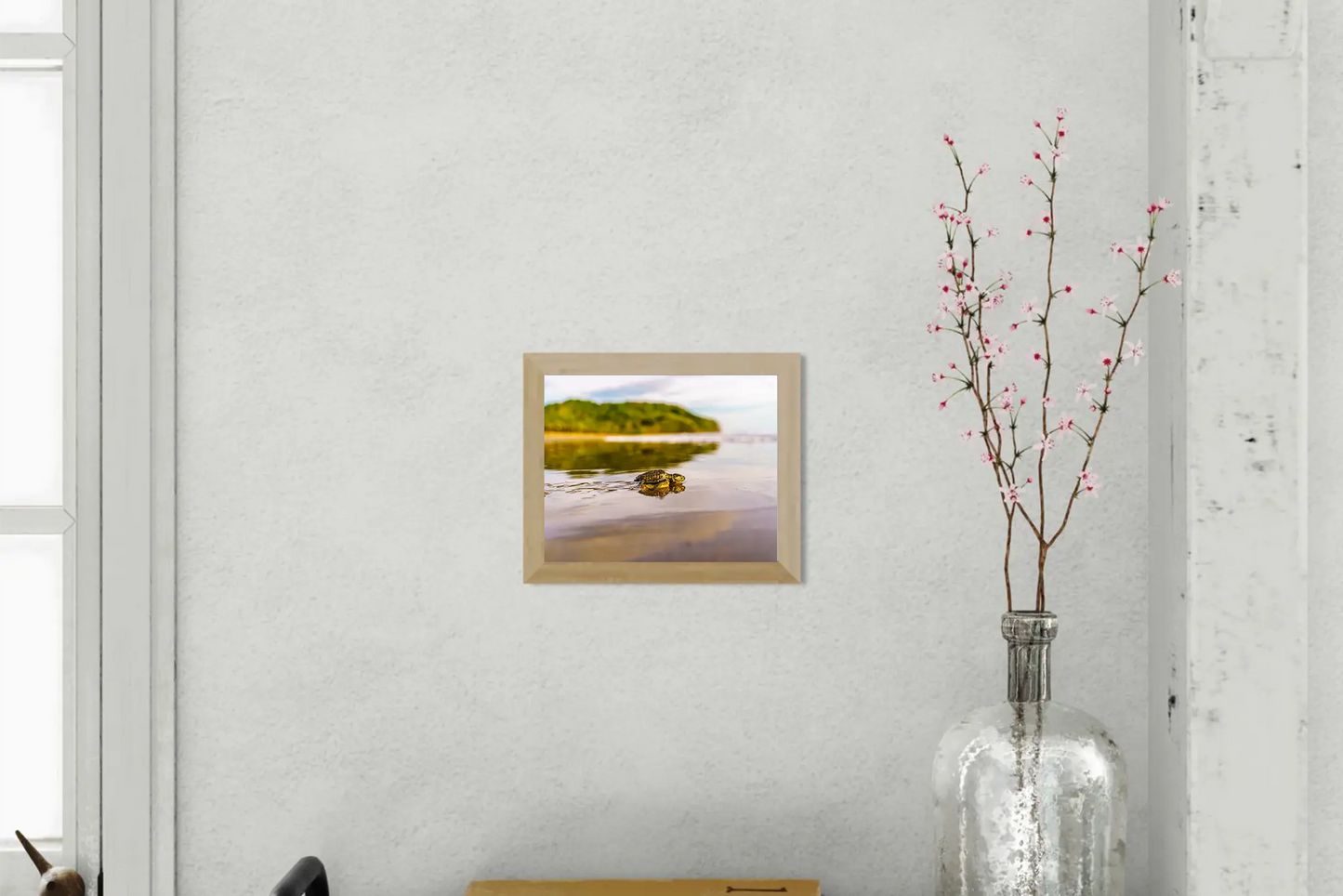 Coastal Mirror - Baby Turtle Reflected on the Shore | Costa Rica Print