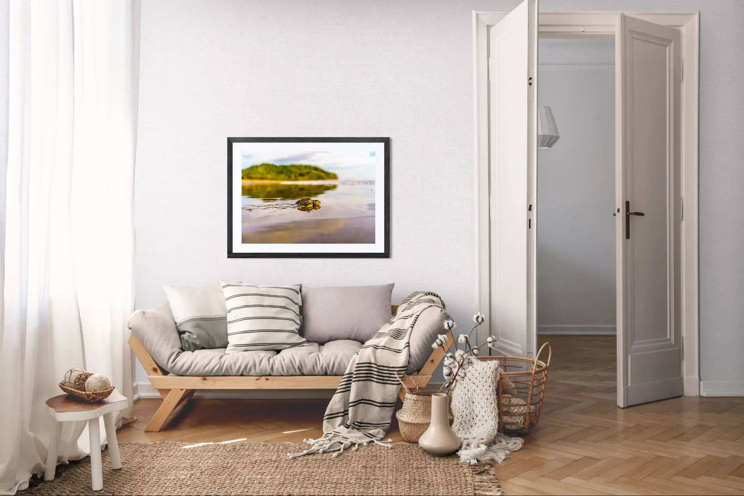 Coastal Mirror - Baby Turtle Reflected on the Shore | Costa Rica Print