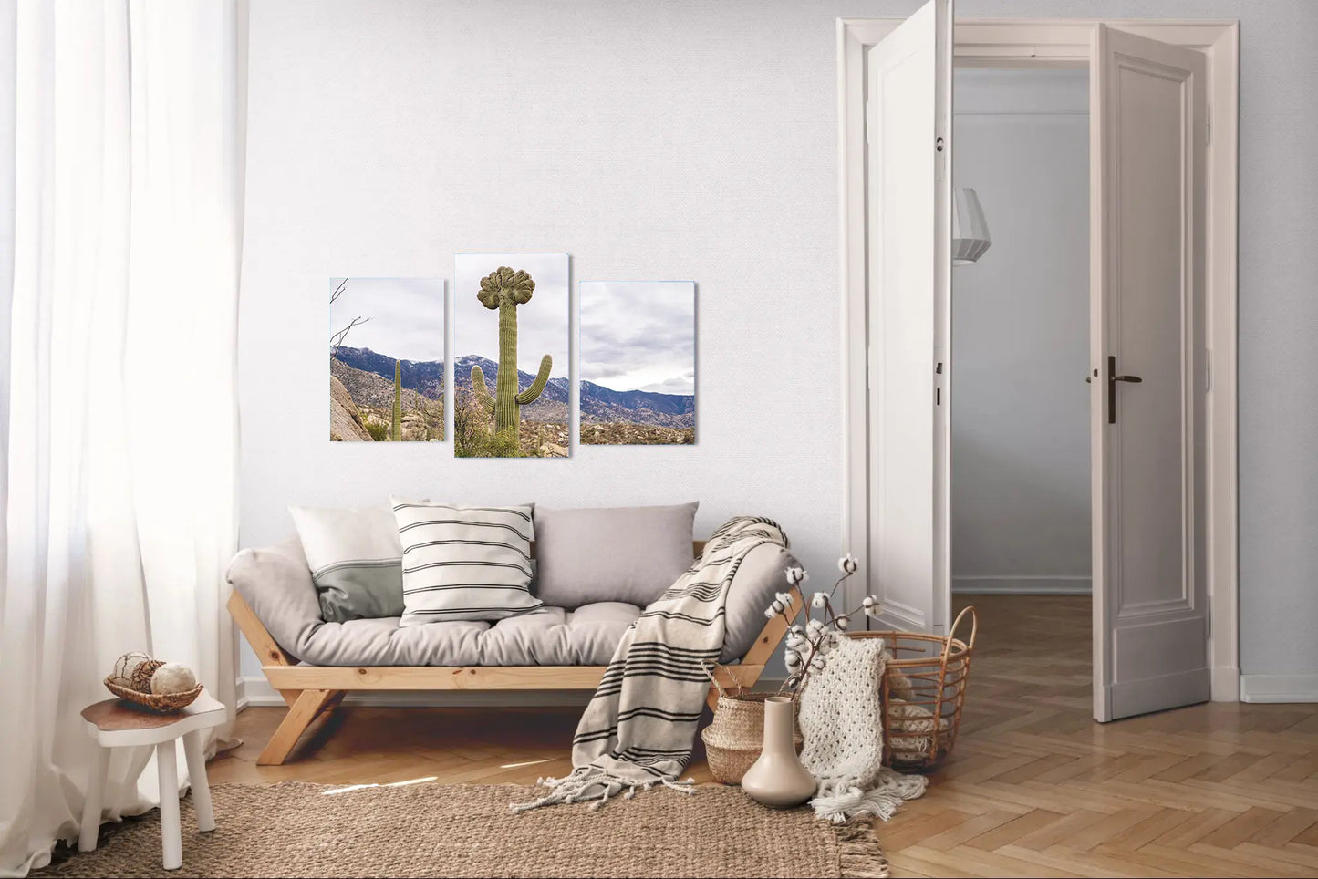 Crowned Giant – Crested Saguaro Photography Print | Santa Catalina Mountains & Desert Brush