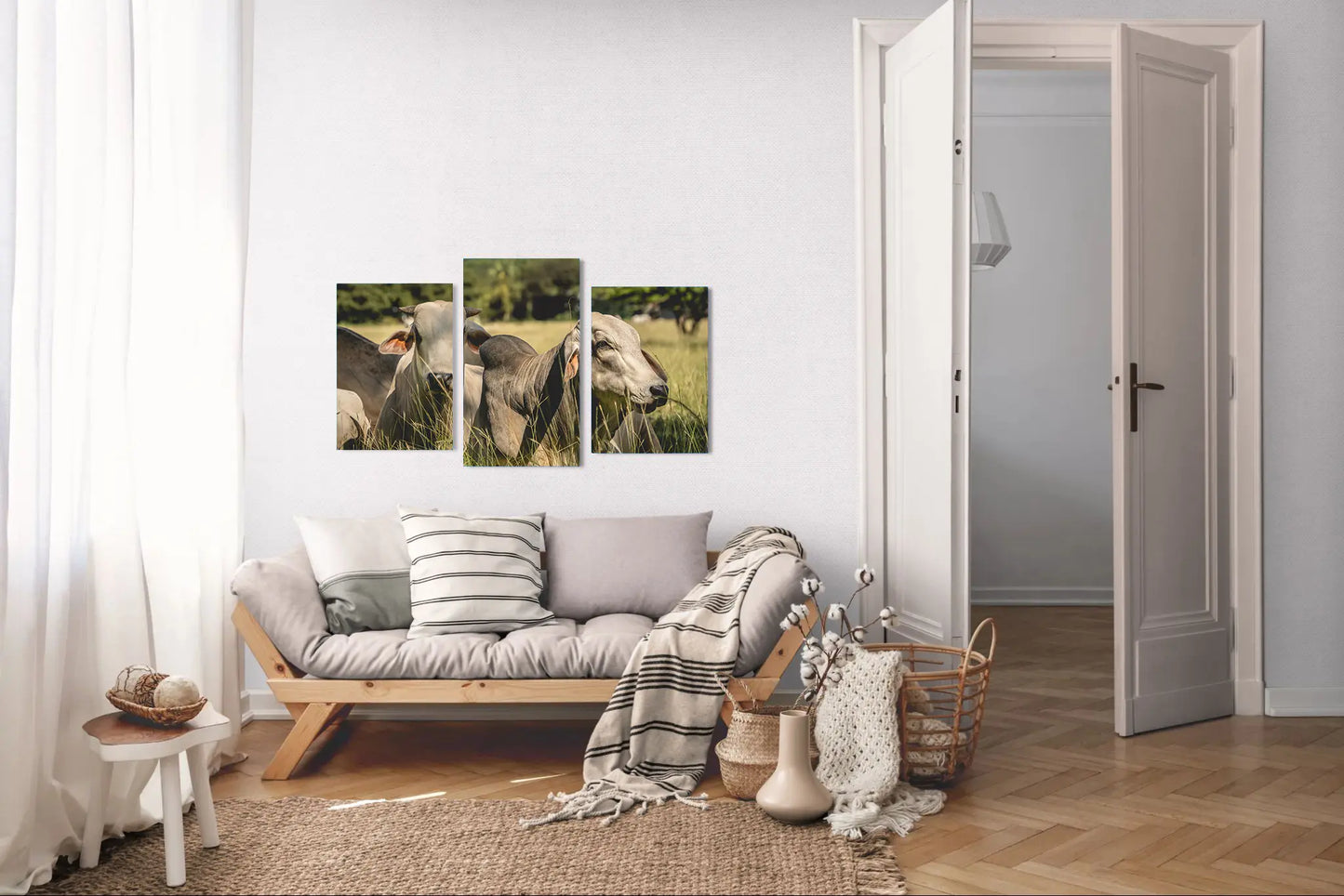 Guardians of the Pasture - Brahman Cattle in Costa Rica Photograph
