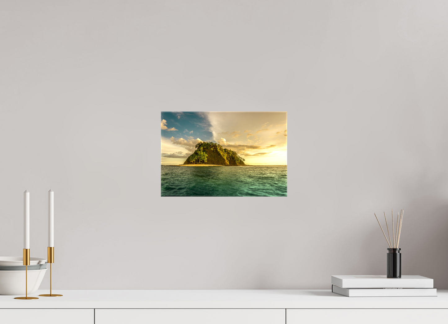 Aligned by Light - Isla Chora Sunset Beach Photography Print