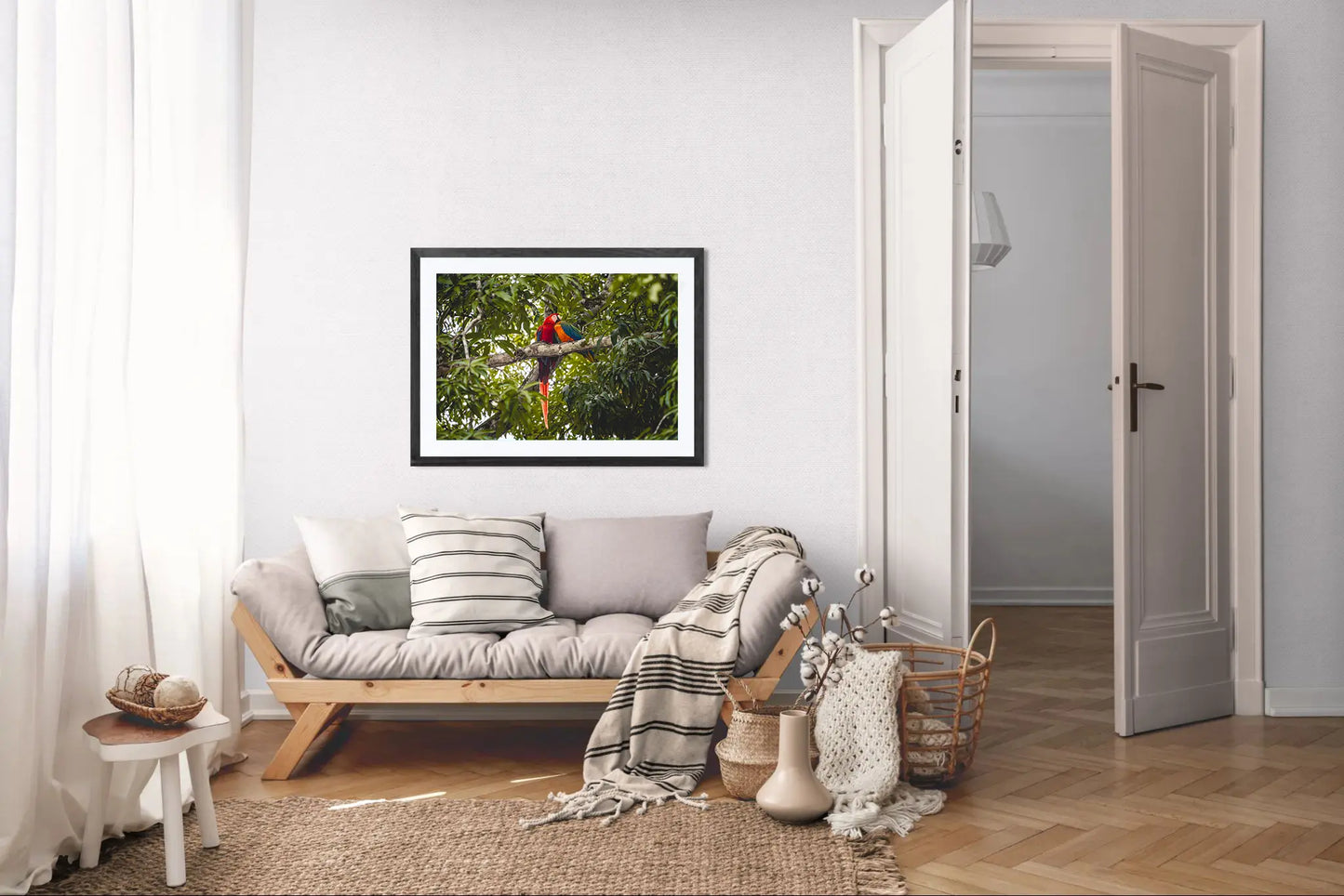 Tropical Pair – Scarlet Macaws in Tree | Costa Rica Bird Photography Print