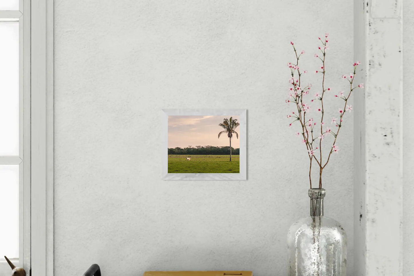 Solitary Grace – Brahman Cow and Palm Tree at Dusk | Costa Rica Wildlife Photo