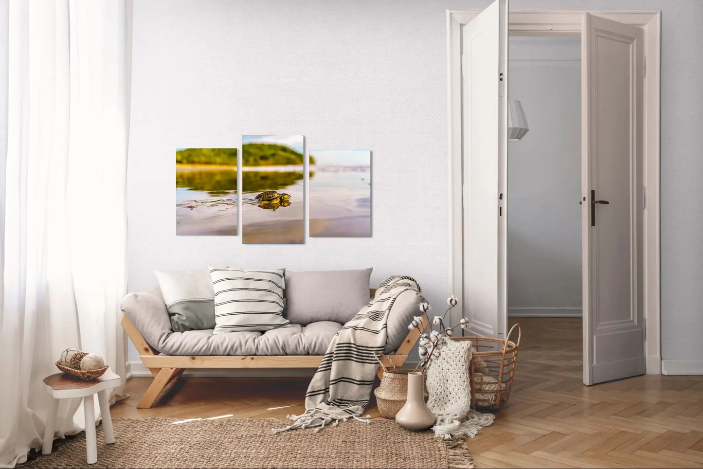 Coastal Mirror - Baby Turtle Reflected on the Shore | Costa Rica Print