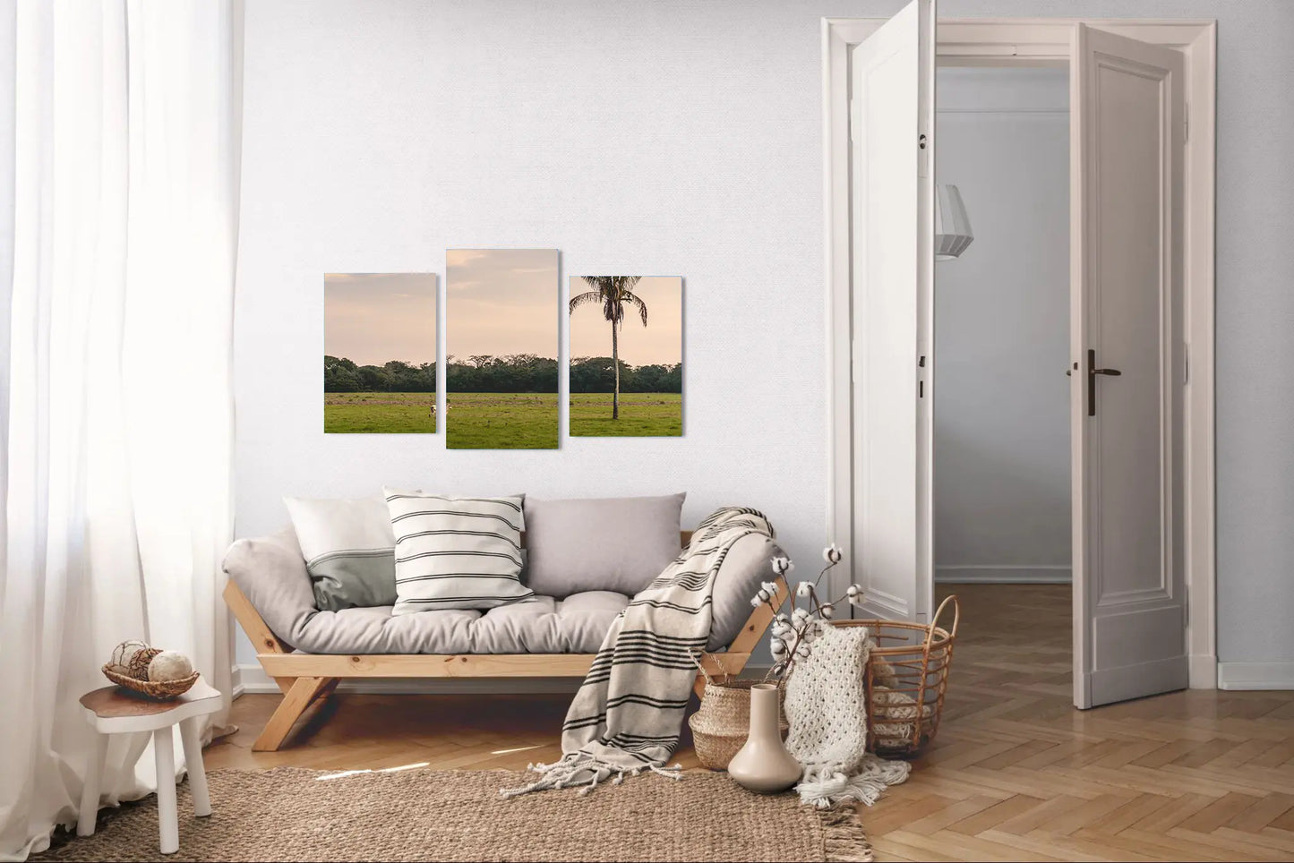 Solitary Grace – Brahman Cow and Palm Tree at Dusk | Costa Rica Wildlife Photo