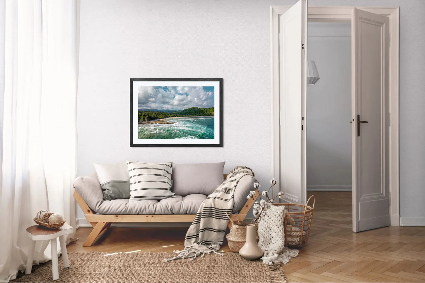Wild Grace - Barrigona Aerial Beach Photography Print | Roaring Waves & Lush Coastal Hills