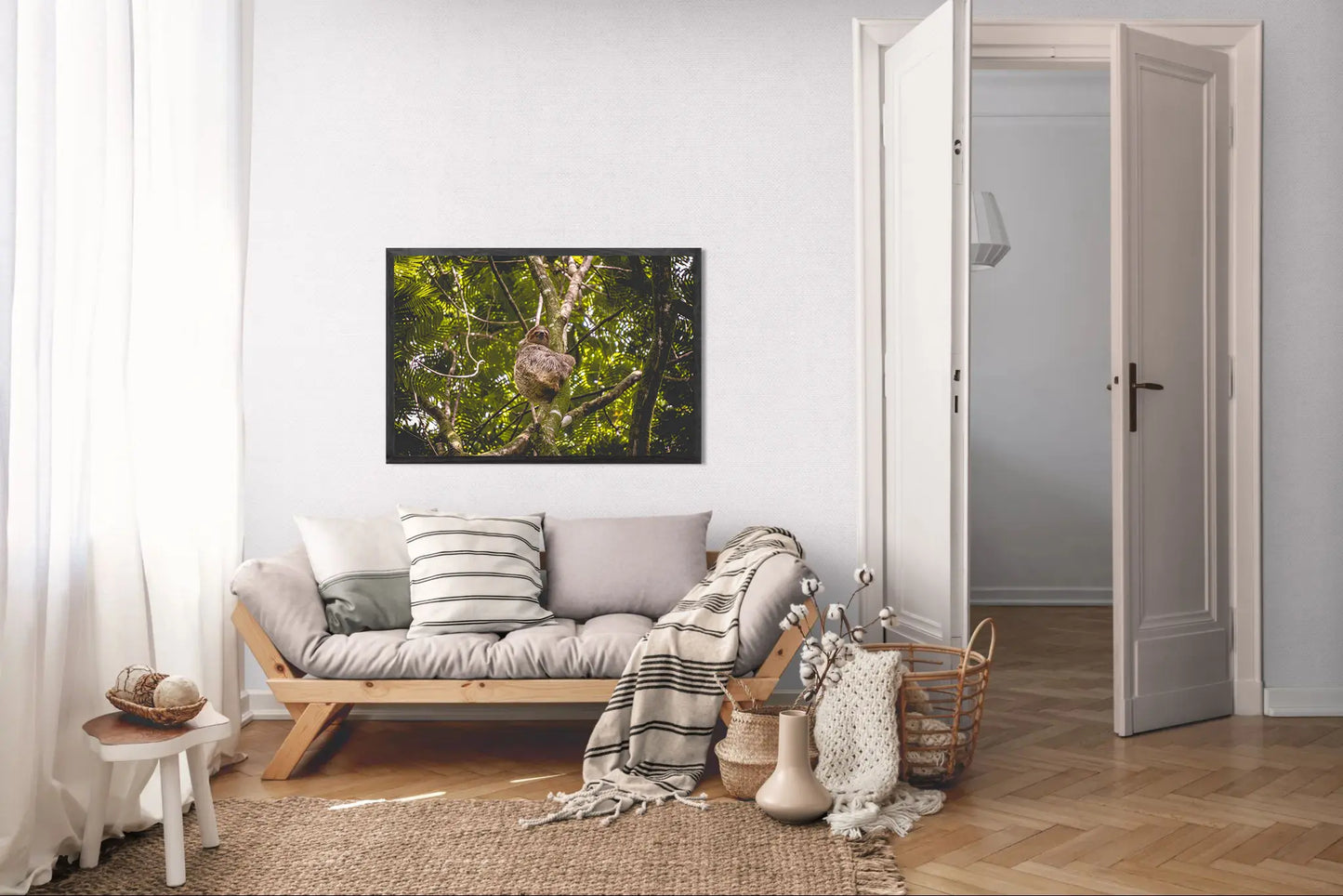 Jungle Dreamer - Three-Toed Sloth in Lush Costa Rica Canopy