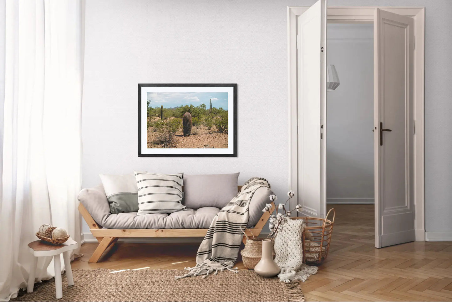 Prickled in Purple - Arizona Desert Cactus Print | Barrel Cactus, Saguaros & Sonoran Landscape