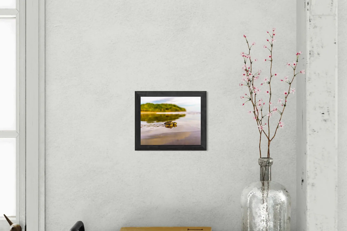 Coastal Mirror - Baby Turtle Reflected on the Shore | Costa Rica Print