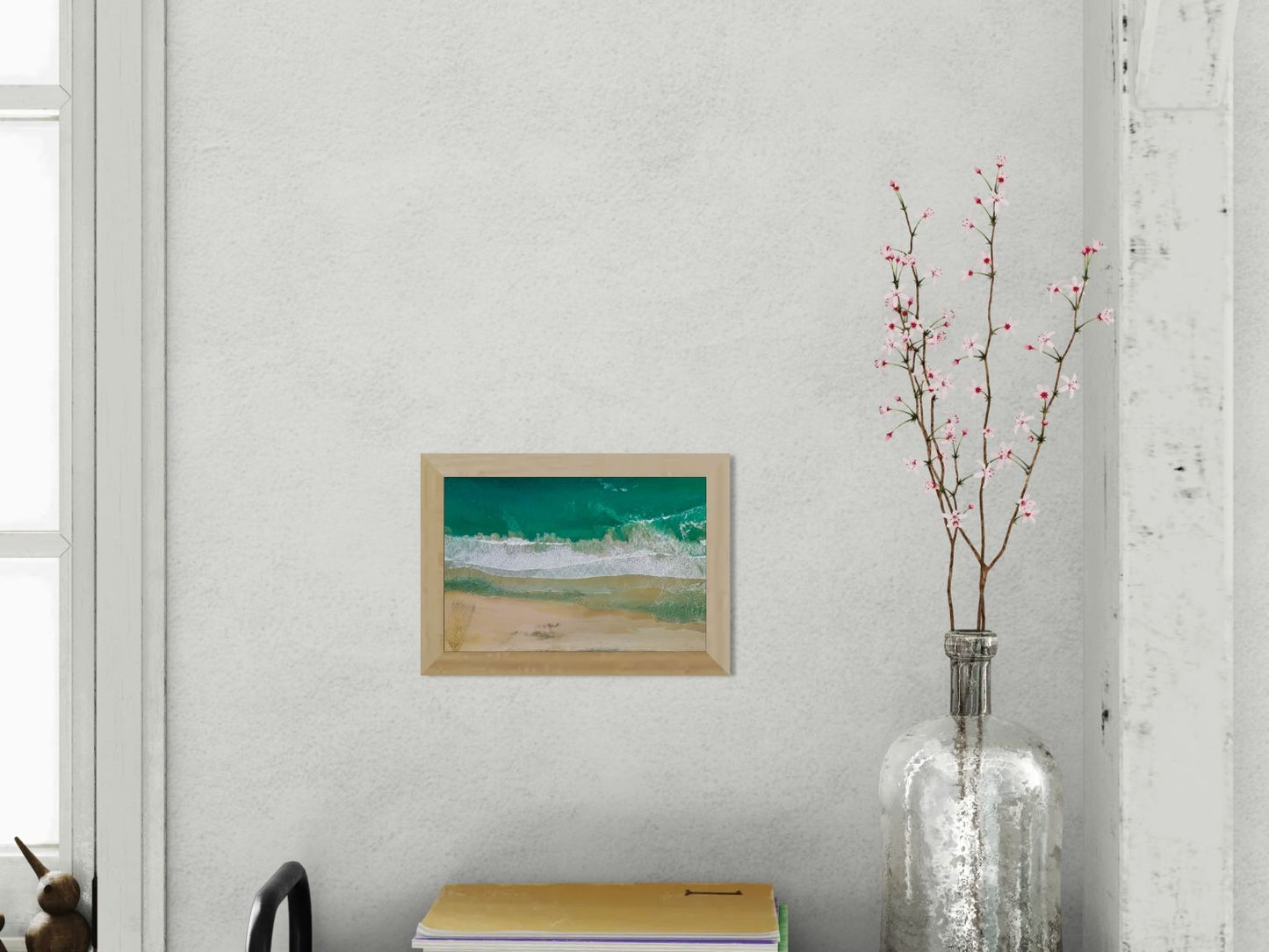 Solace at Barrigona - Aerial Ocean Wall Art Print | Waves and Lagoon on White Sand Beach