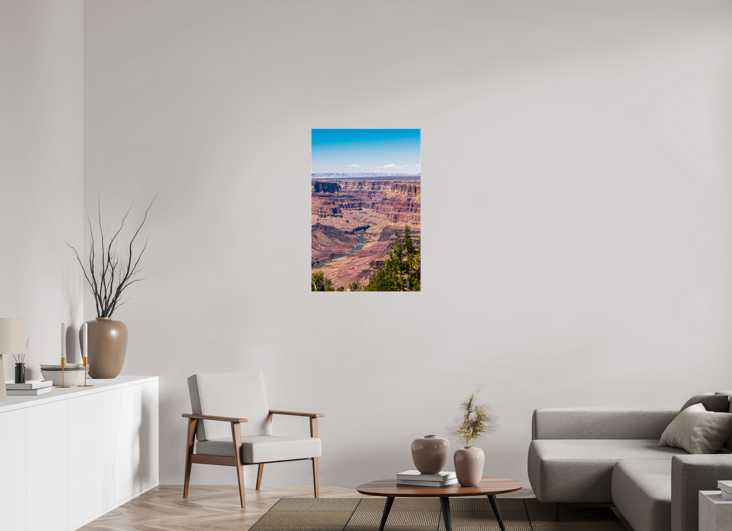 Riverbend Horizon - Grand Canyon Vertical Wall Art Print | Colorado River from Navajo Point