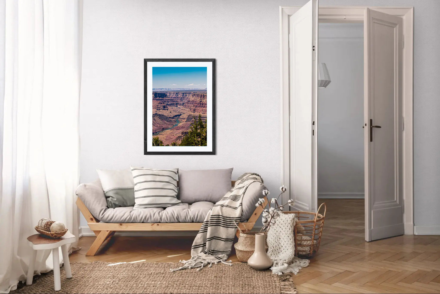 Riverbend Horizon - Grand Canyon Vertical Wall Art Print | Colorado River from Navajo Point