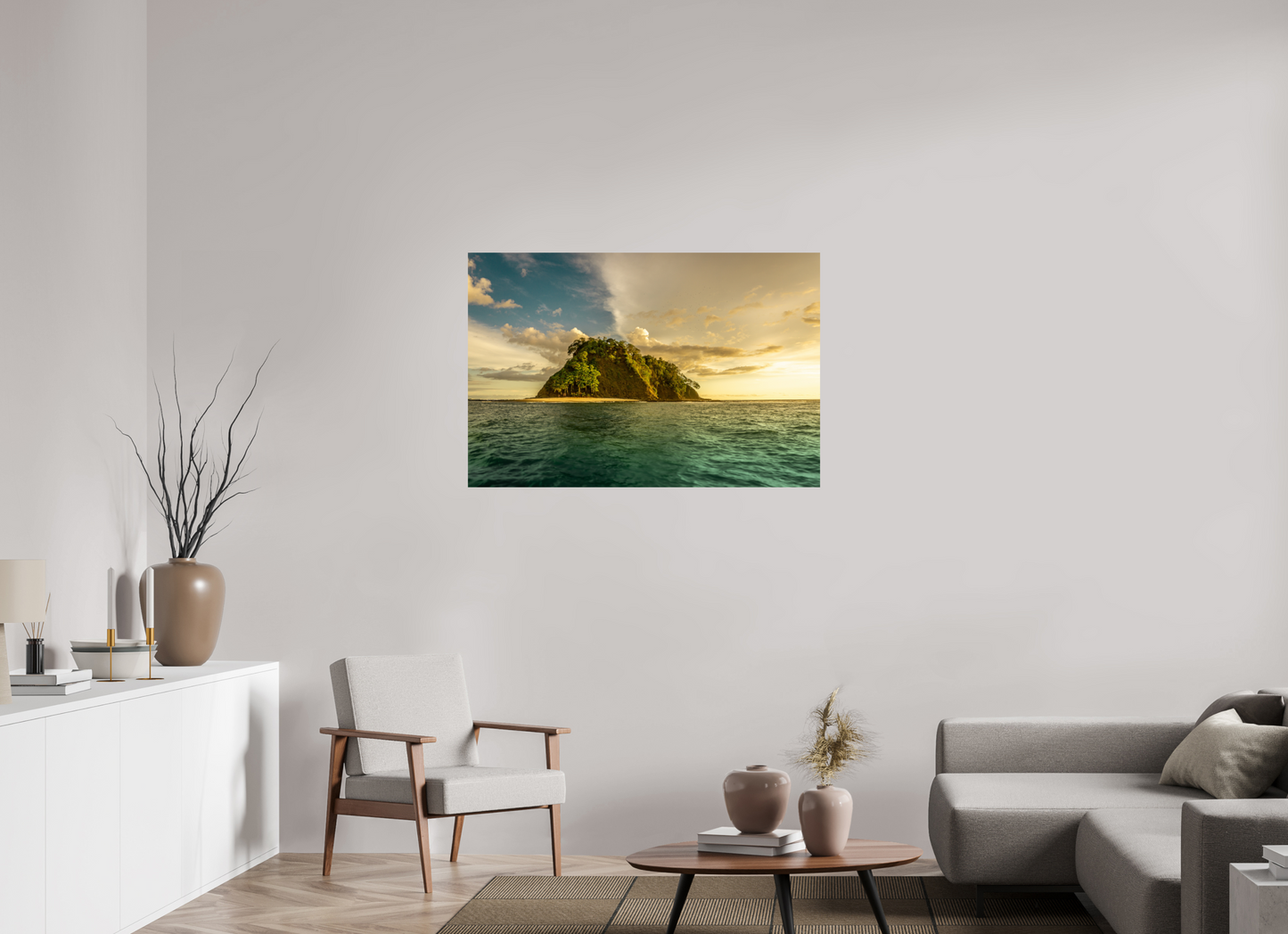 Aligned by Light - Isla Chora Sunset Beach Photography Print