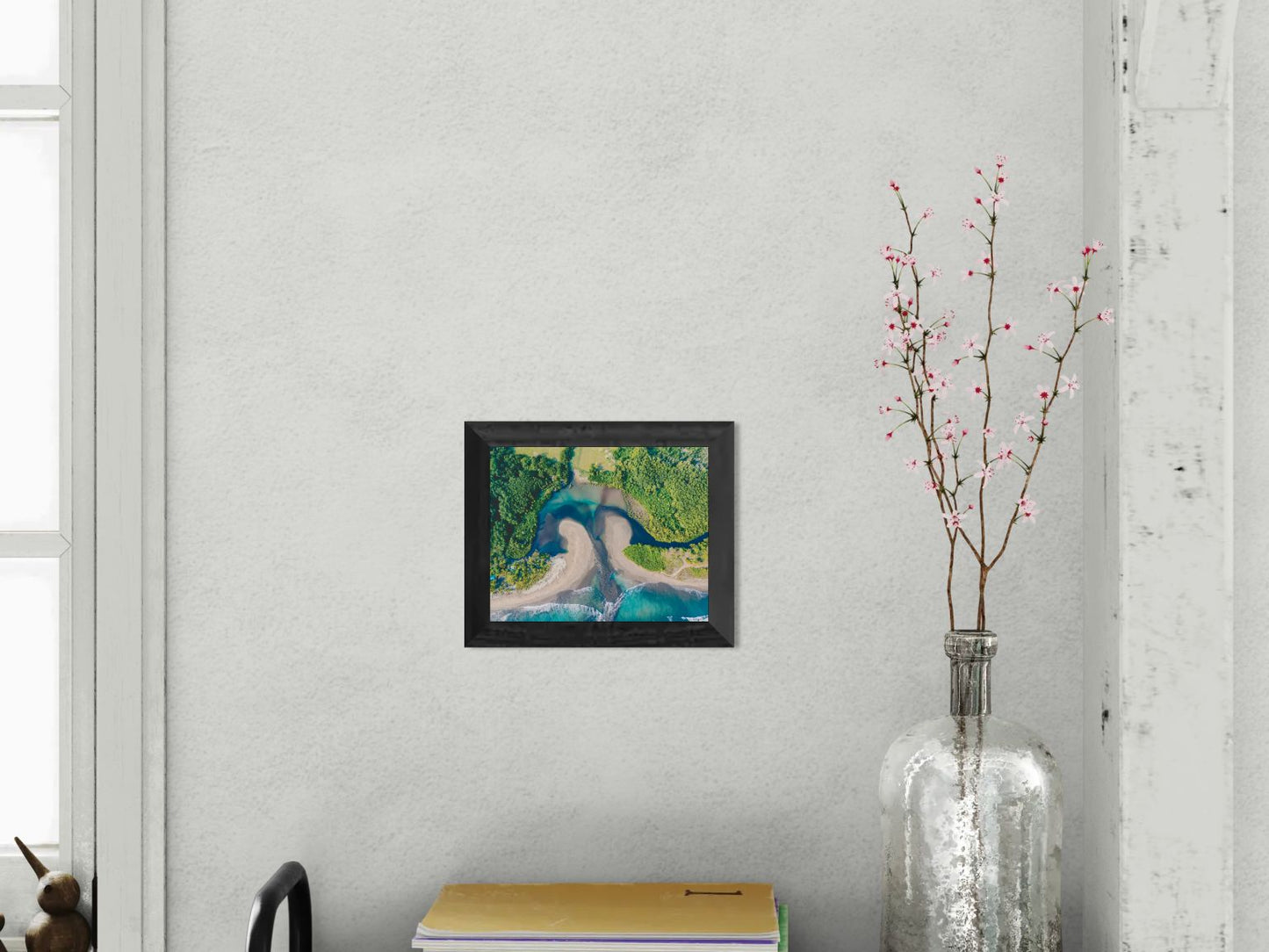 Convergence - Costa de Oro Aerial Estuary Wall Art Print | Turquoise Ocean & Jungle River