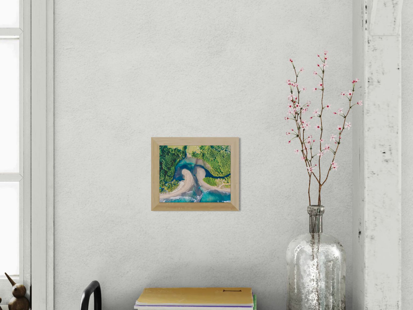 Convergence - Costa de Oro Aerial Estuary Wall Art Print | Turquoise Ocean & Jungle River