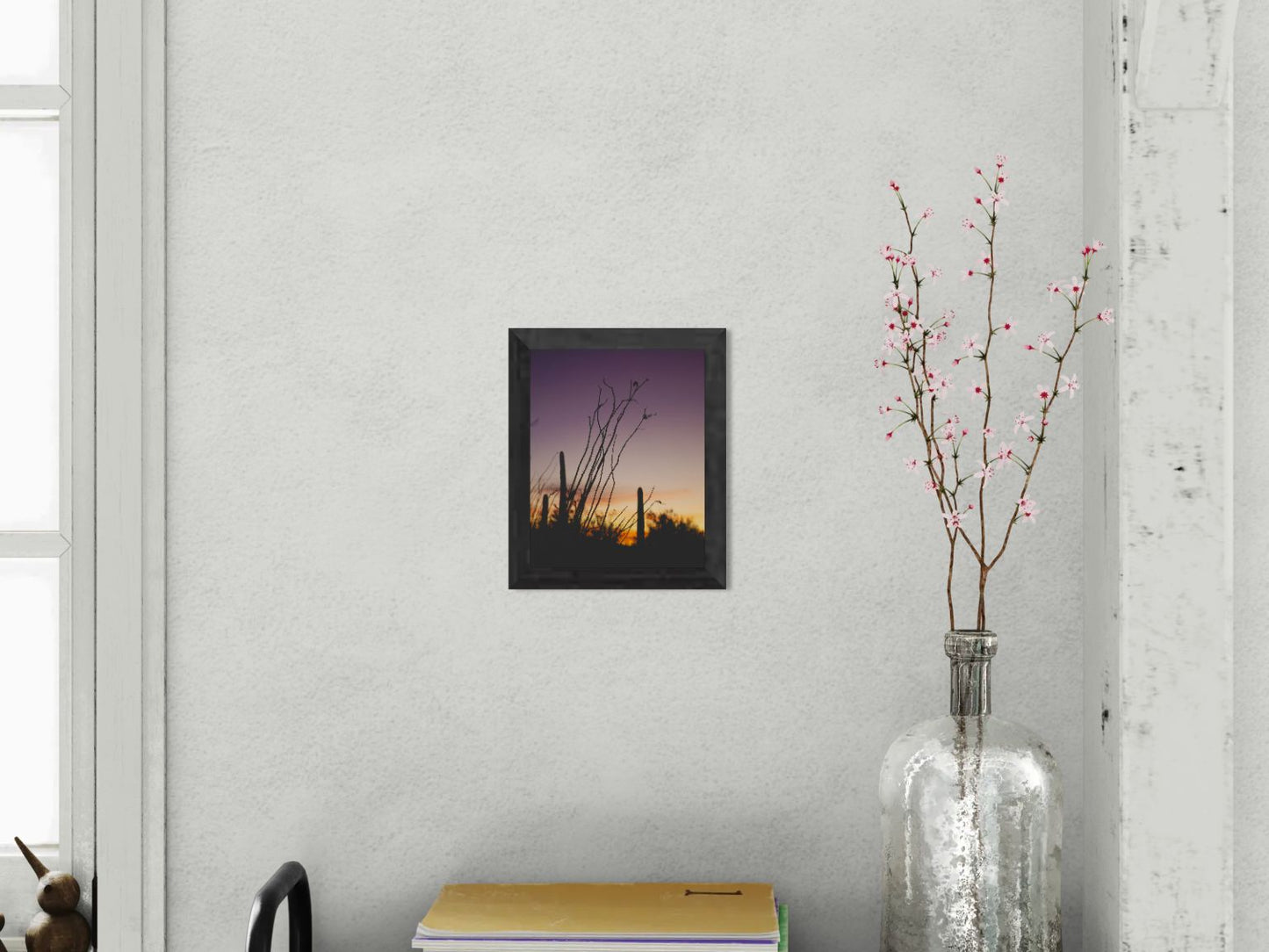 Desert Fade - Arizona Sunset Silhouette Print | Saguaros, Ocotillo & Layered Sky