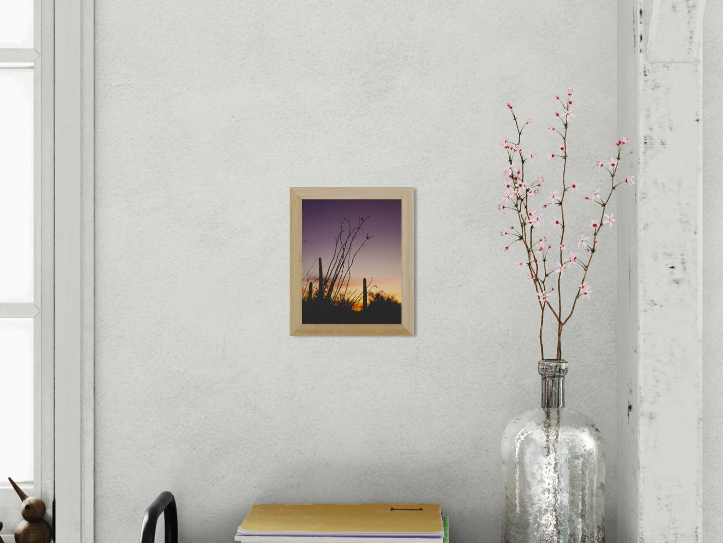 Desert Fade - Arizona Sunset Silhouette Print | Saguaros, Ocotillo & Layered Sky