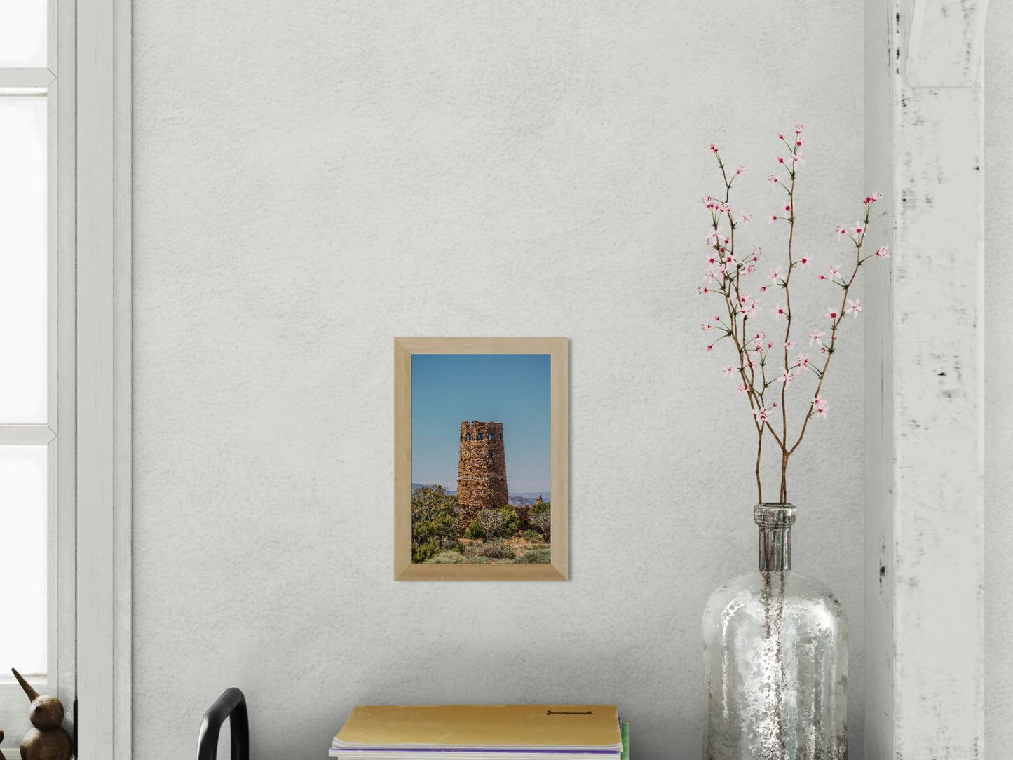 Desert Sentinel - Grand Canyon Vertical Wall Art Print | Desert View Watchtower & Sky
