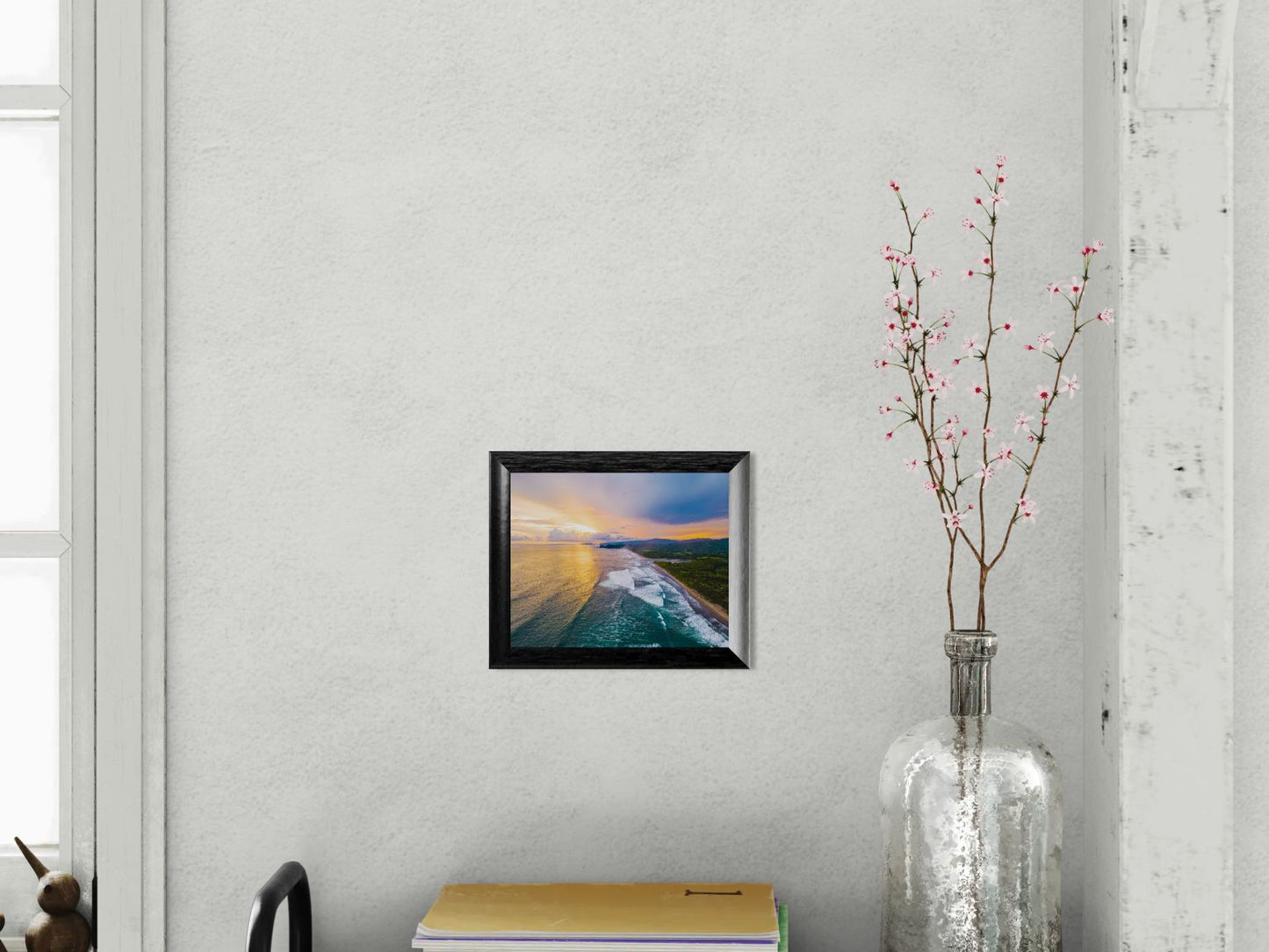 Golden Mirage - Costa de Oro Sunset Aerial Wall Art Print | Jungle Meets Ocean