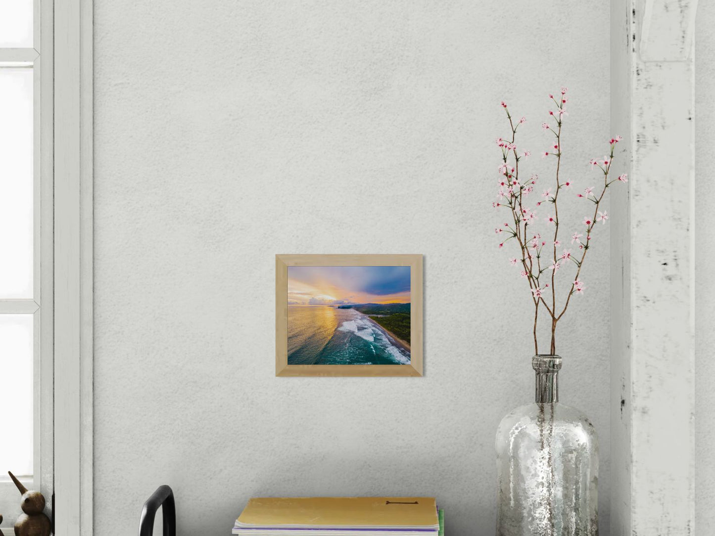 Golden Mirage - Costa de Oro Sunset Aerial Wall Art Print | Jungle Meets Ocean