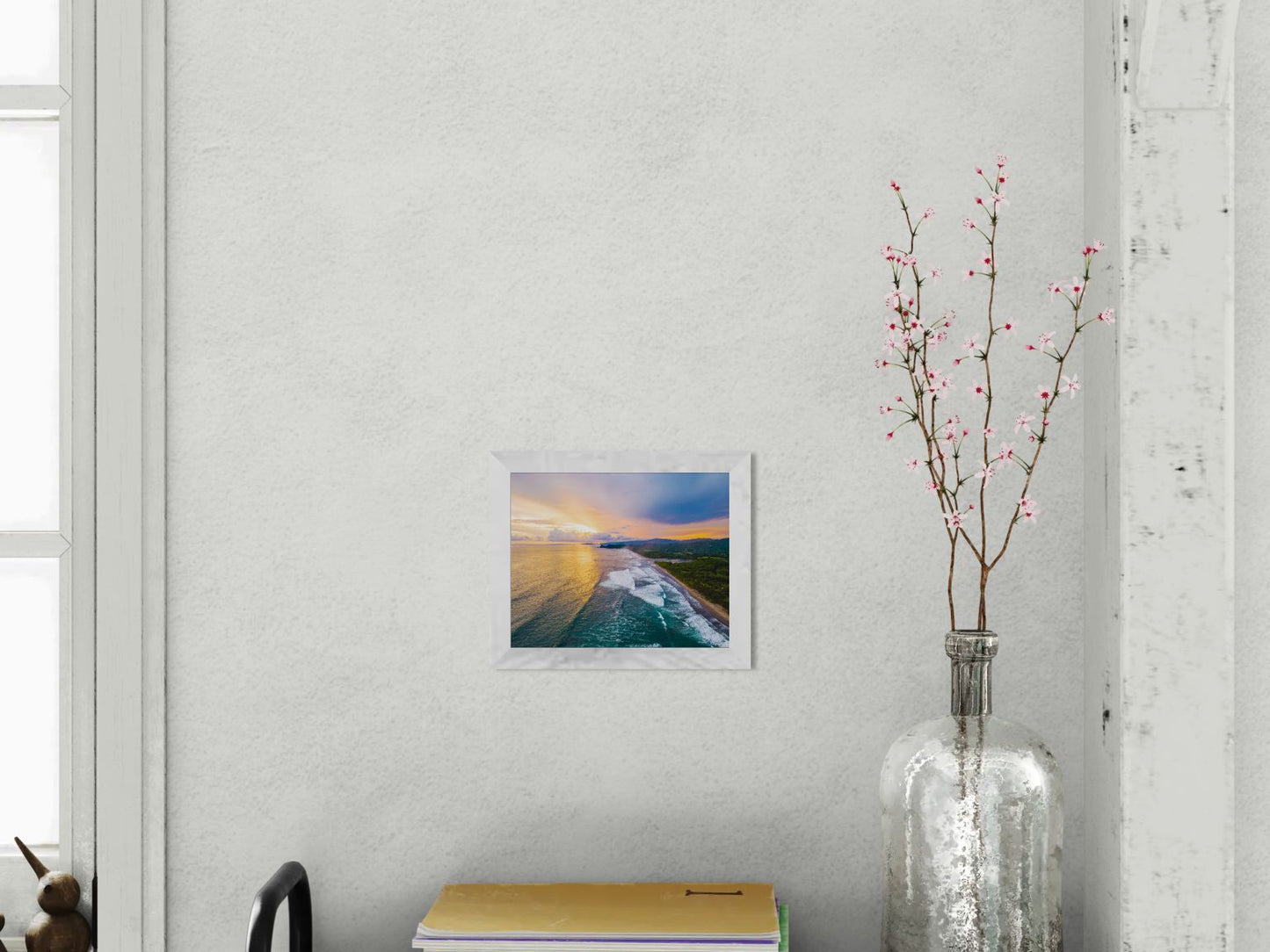 Golden Mirage - Costa de Oro Sunset Aerial Wall Art Print | Jungle Meets Ocean