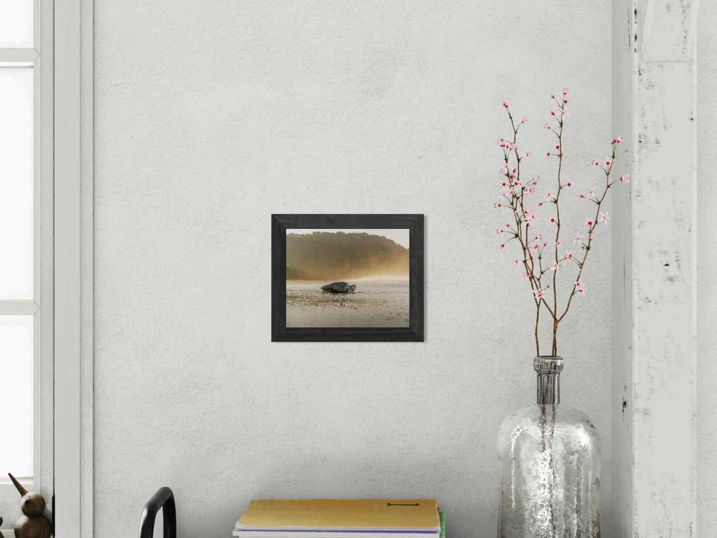 Golden Return – Olive Ridley Sea Turtle at Sunrise | Costa Rica Wildlife Photography Print