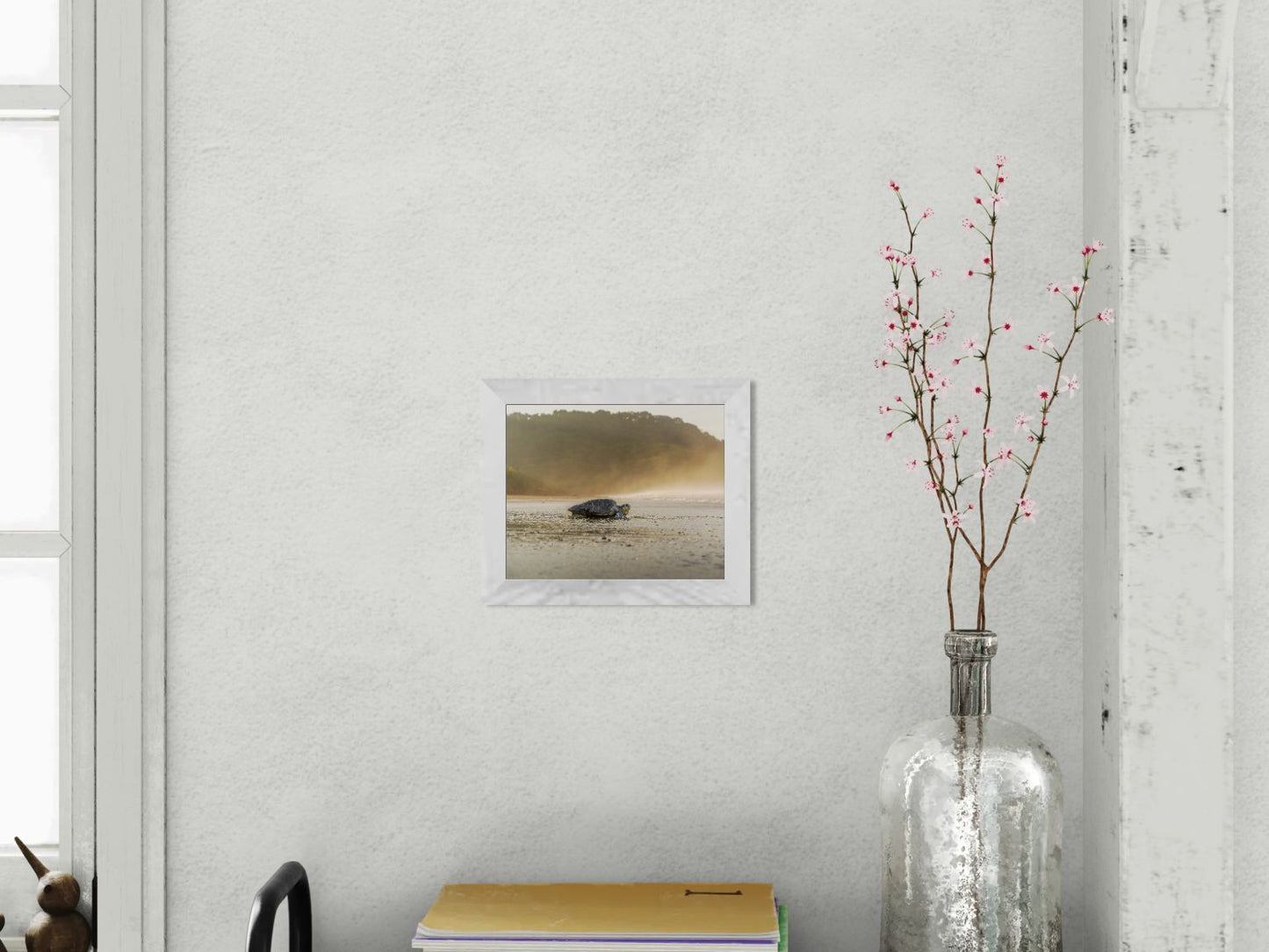 Golden Return – Olive Ridley Sea Turtle at Sunrise | Costa Rica Wildlife Photography Print