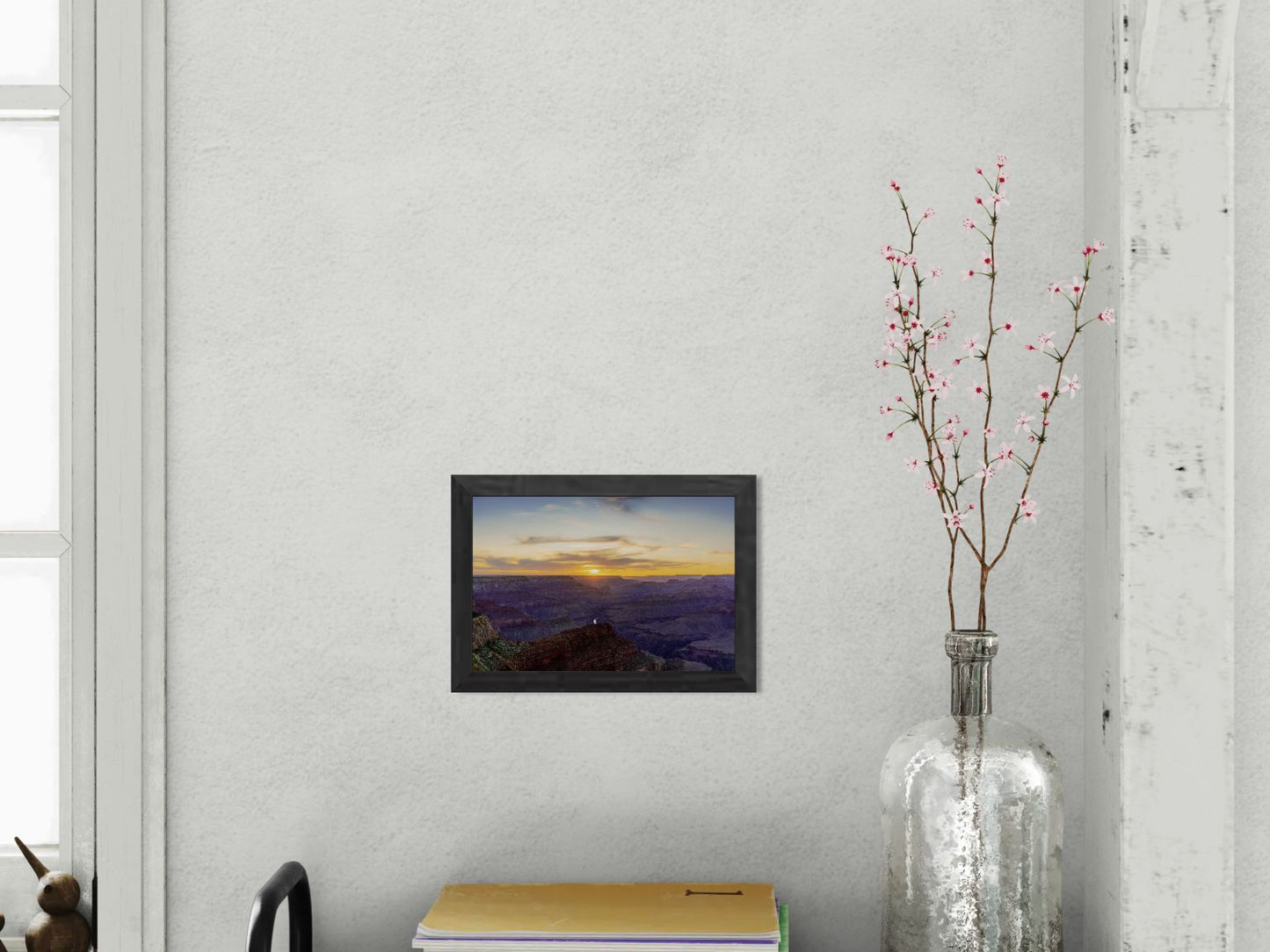 Heavenly West – Grand Canyon Sunset Wall Art Print | Golden Sky & Purple Cliffs from Hopi Point
