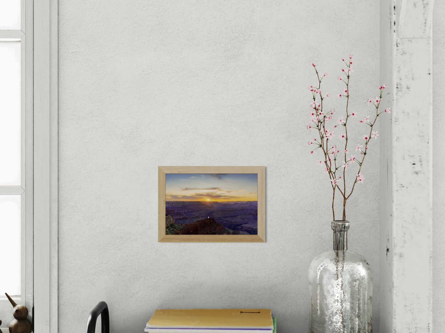 Heavenly West – Grand Canyon Sunset Wall Art Print | Golden Sky & Purple Cliffs from Hopi Point