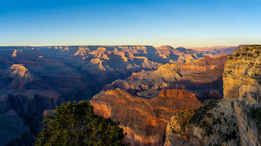 Painted Horizon – Grand Canyon Sunset Panorama Print | Red, Orange & Purple Landscape from Hopi Point
