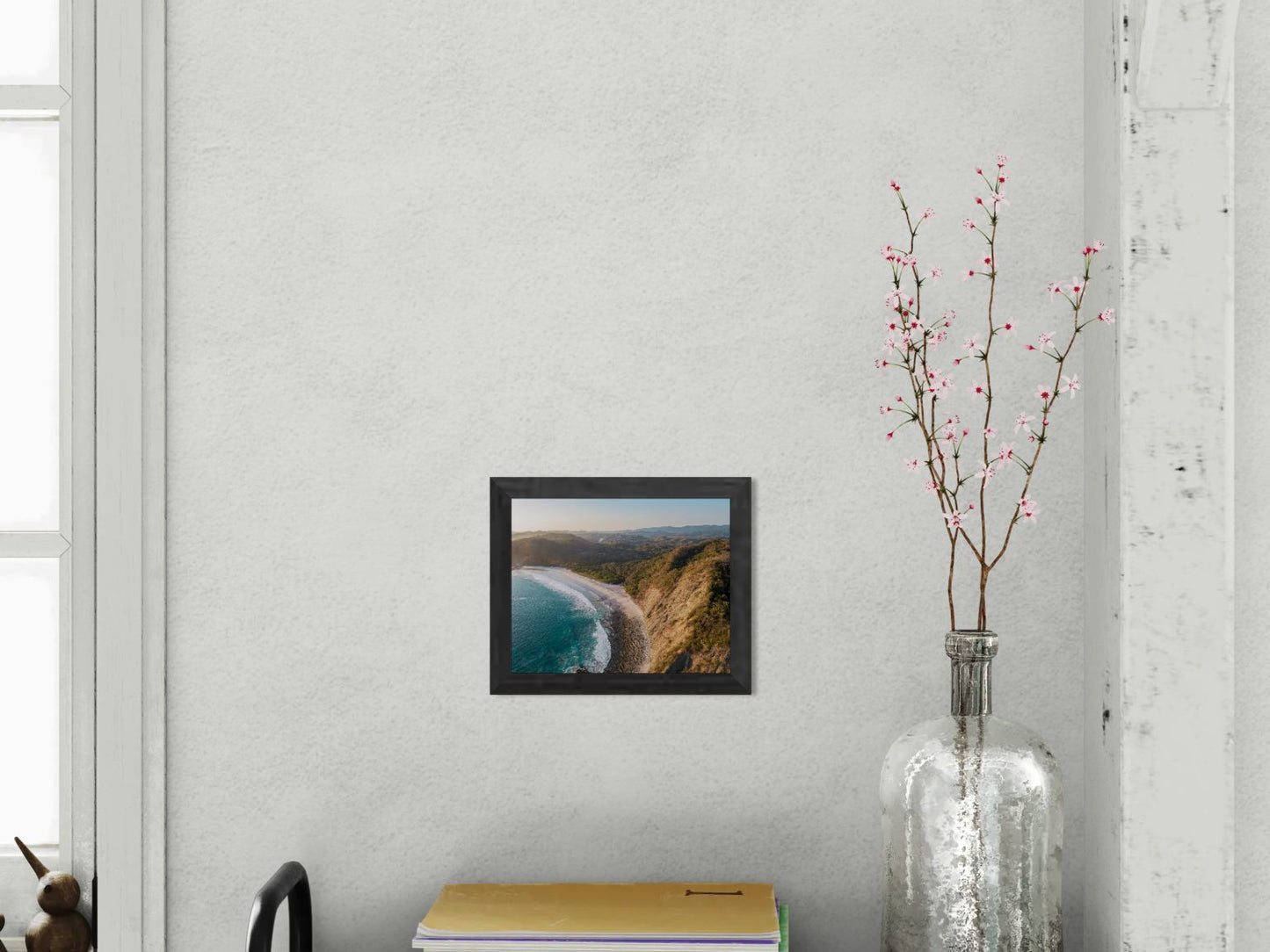 Pale Gold Barrigona Aerial Sunset Print | White Sand Beach & Blue Sea on the Nicoya Peninsula