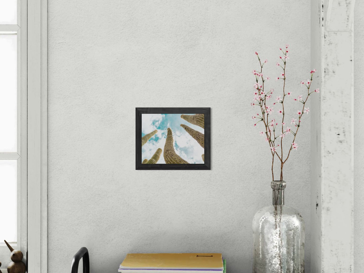 Reach – Saguaro Cactus Color Print | Golden Spines & Turquoise Desert Sky