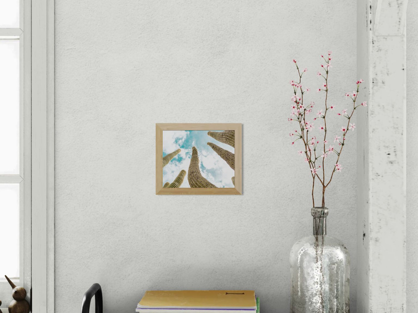 Reach – Saguaro Cactus Color Print | Golden Spines & Turquoise Desert Sky