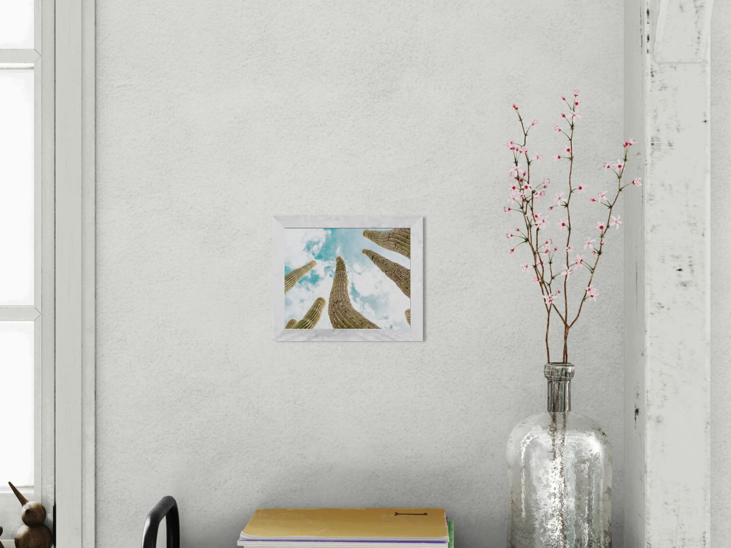 Reach – Saguaro Cactus Color Print | Golden Spines & Turquoise Desert Sky