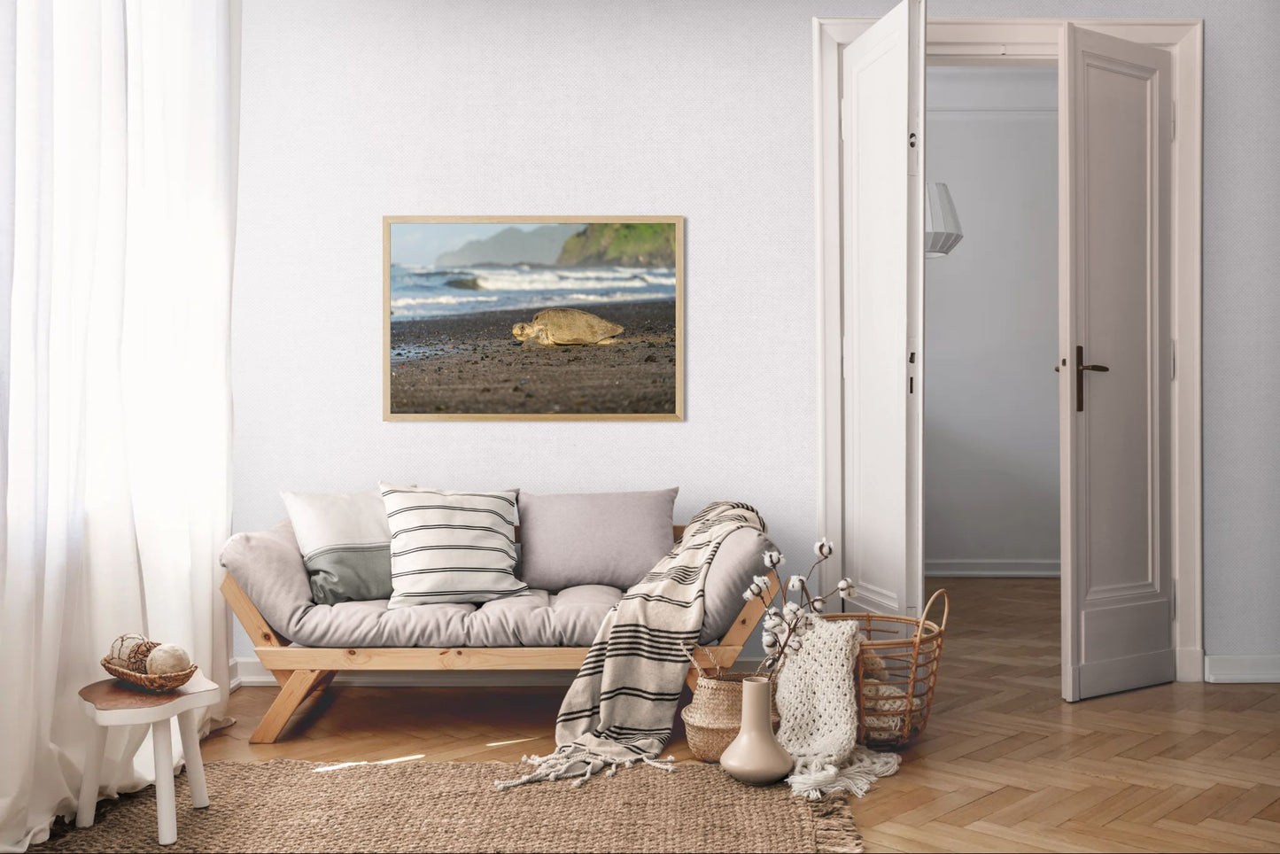 Return to the Tide – Olive Ridley Sea Turtle at Corozalito Beach | Costa Rica Wildlife Photography Print